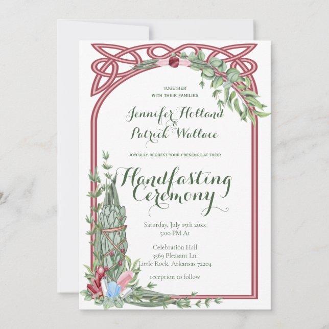 Kräuterstau und -Rose Einladung (Vorderseite)