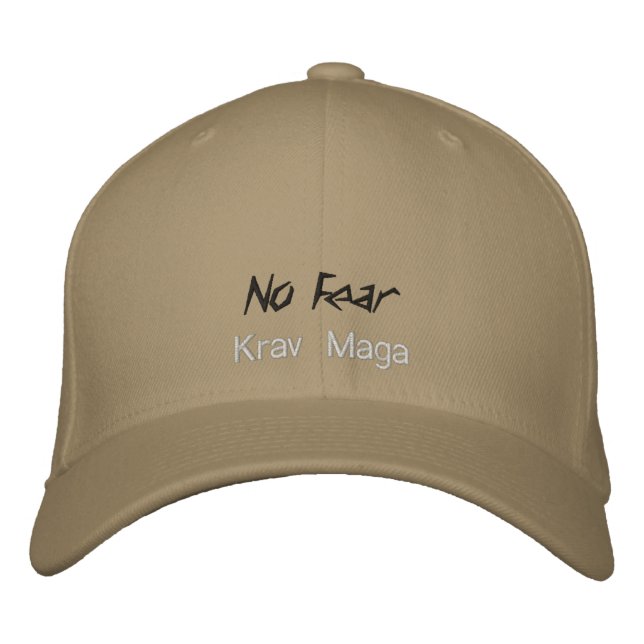 krav maga cap no angst bestickte baseballkappe (Vorderseite)