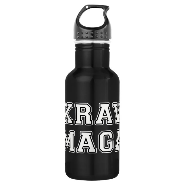 Krav Maga Edelstahlflasche (Vorderseite)