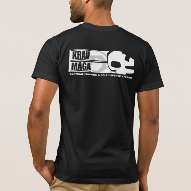 Krav Maga: Große Schädel-Rückseite T-Shirt (Rückseite)