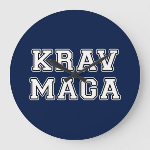 Krav Maga Große Wanduhr