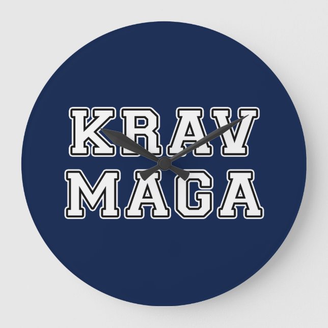 Krav Maga Große Wanduhr (Vorderseite)
