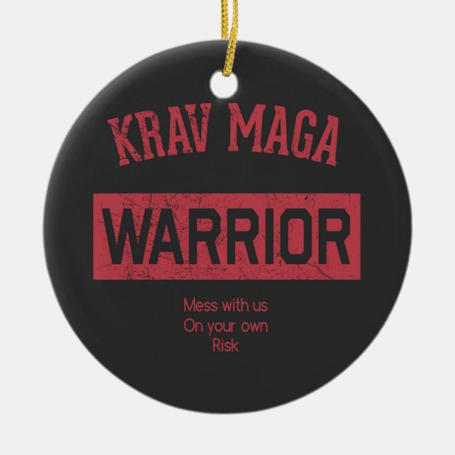 Krav Maga Krieger Keramik Ornament (Vorne)