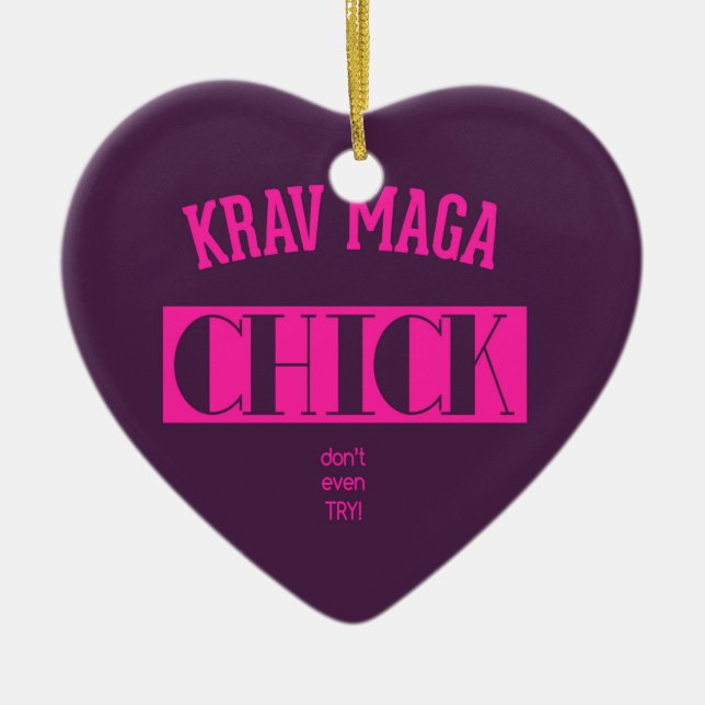 Krav Maga Küken - versuchen nicht einmal Keramikornament (Vorne)