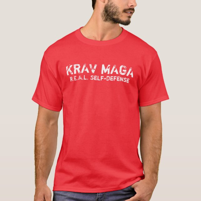 KRAV MAGA WIRKLICHER Selbst-verteidigung T - Shirt (Vorderseite)