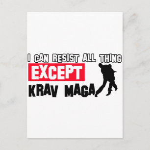 krav magtiale design postkarte