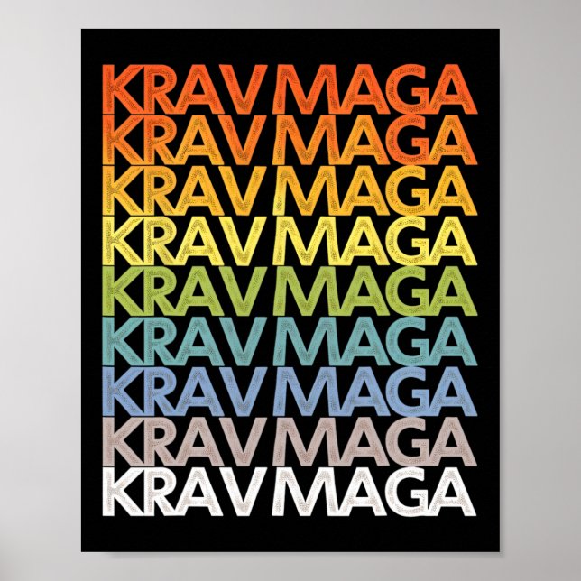 Krav Mega Selbstverteidigungstraining Kampfsport F Poster (Vorne)