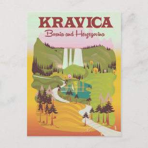Kravica Wasserfälle Bosnien und Herzegowina Postkarte