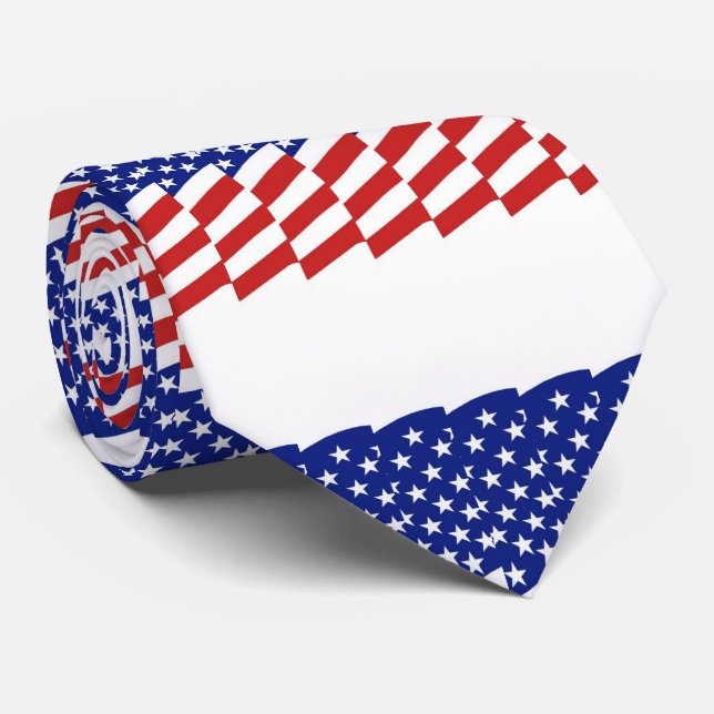 Krawatte-abstrakt/USA-Flagge Krawatte (Gerollt)