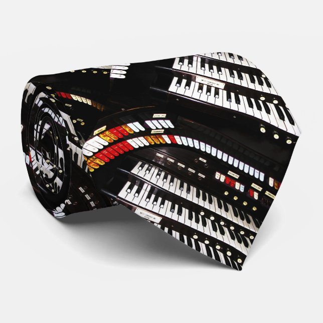 Krawatte, antike Organ-Tastatur, Krawatte (Gerollt)