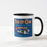 Krawatte auf dem Apple-Etikett (blau) - Tieton, WA