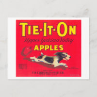 Krawatte auf dem Apple-Etikett (rot) - Tieton, WA