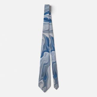 Krawatte aus grauem und blauem Marmor