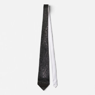 Krawatte aus schwarzem Leder-Look Textur