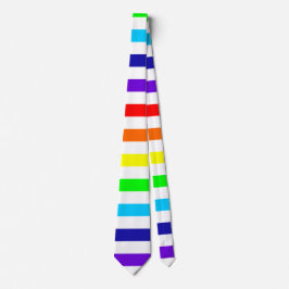 Krawatte aus weißem Regenbogen (Horizontale Streif