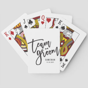 Krawatte-Bachelor-Party-Hochzeit im Team Groom Spielkarten