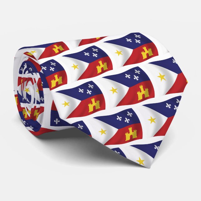 Krawatte der Flagge Acadiana (Gerollt)