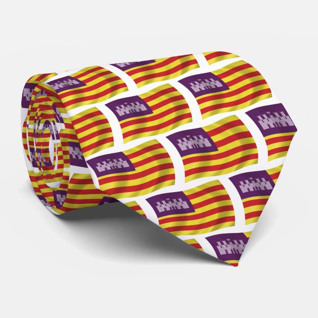 Krawatte der Flagge der Balearen (Gerollt)