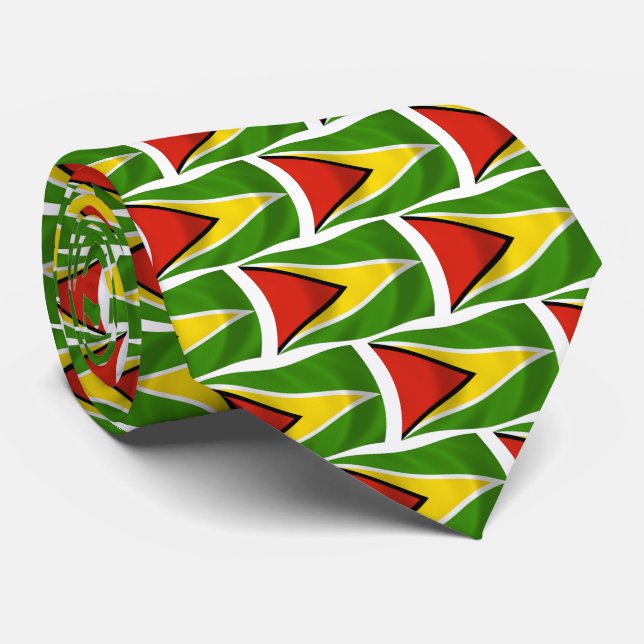 Krawatte der Flagge von Guyana (Gerollt)