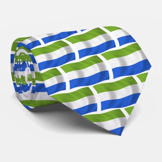 Krawatte der Flagge von Sierra Leone (Gerollt)