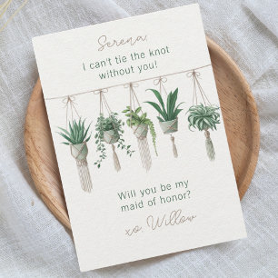 Krawatte der Knot-Boho-Chic-Trauzeugin Einladung