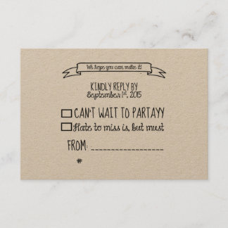 Krawatte der Knot-RSVP-Karte RSVP Karte