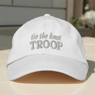 Krawatte der Knot-Truppe Moderne einfache Hochzeit Bestickte Baseballkappe