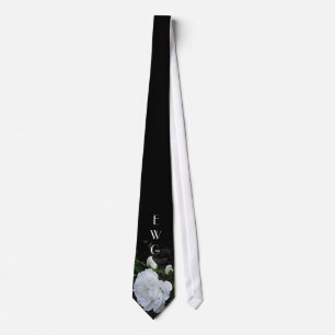 Krawatte der mit Monogramm Rose