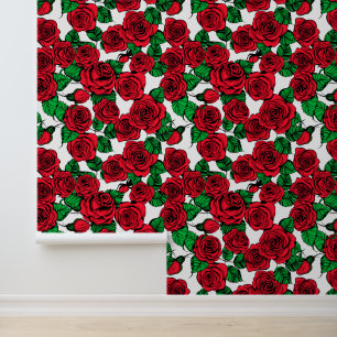 Krawatte der rote Rosen Tapete