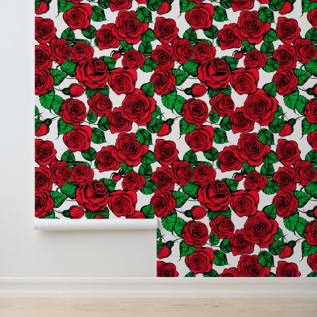 Krawatte der rote Rosen Tapete (Anwendung)