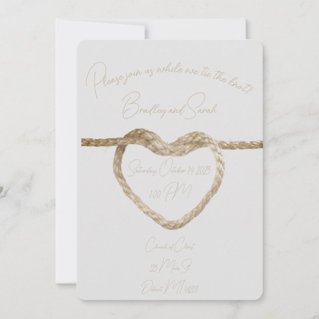 Krawatte der Verzahnungseinladung Einladung (Vorderseite)