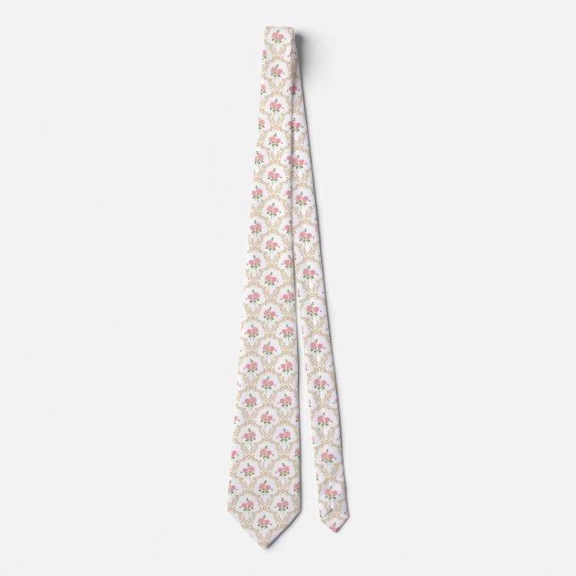 Krawatte der Vintagen Rose (Vorderseite)