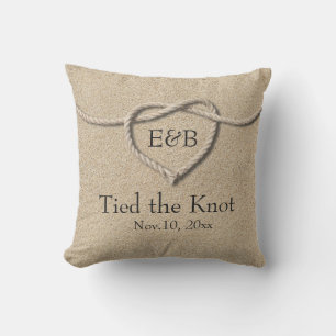 Krawatte des Knot Beach Outdoor Hochzeitskissen Kissen