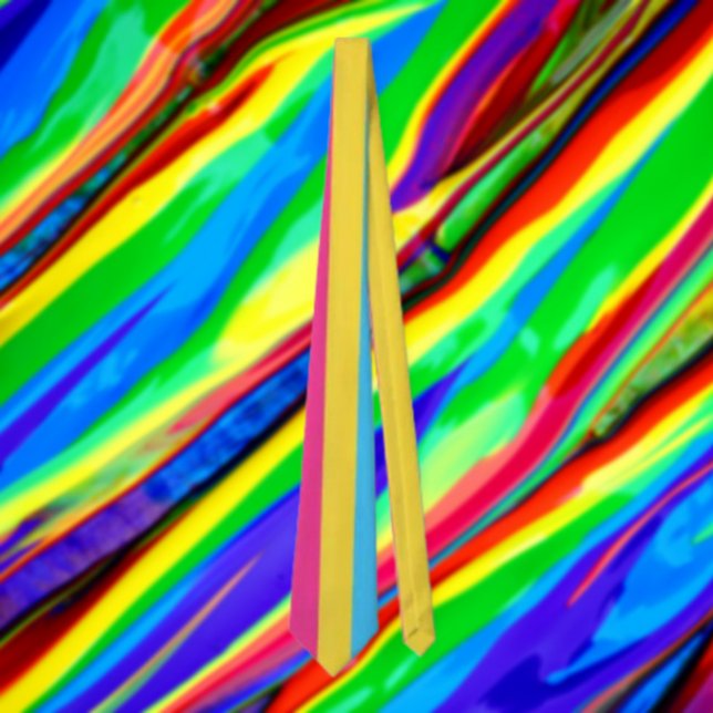 Krawatte des Knotens mit Stolz: Pansexual Neck Tie (Von Creator hochgeladen)