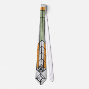 Krawatte des Kunst-Deko-befleckten Glases