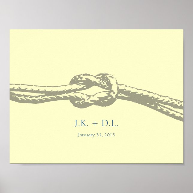 Krawatte des Personalisierten Ausdrucks "Knot" Poster (Vorne)