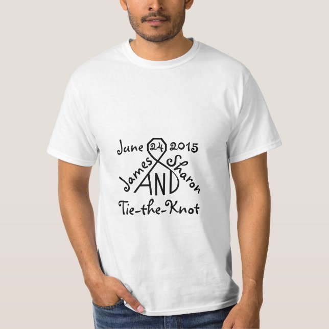 Krawatte des Shirts für Personalisierte Hochzeitna (Vorderseite)