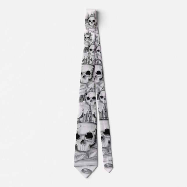 Krawatte des Totenkopfs/Necktie Skull and gold (Vorderseite)