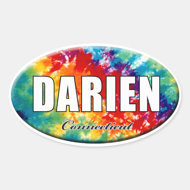 Krawatte Dye Darien, CT Aufkleber (Vorderseite)
