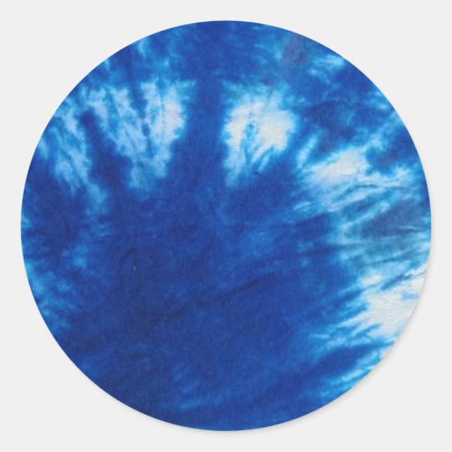 Krawatte-Dye-Design Runder Aufkleber (Vorderseite)