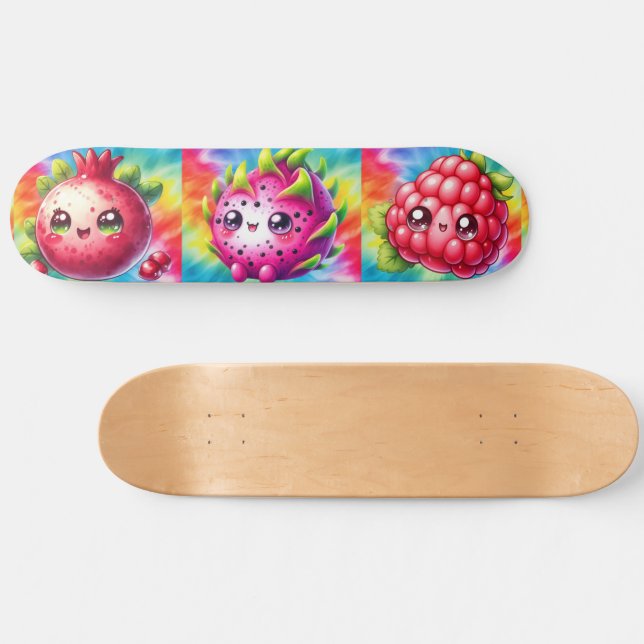 Krawatte-Dye Happy Dragon Fruit Skateboard (Horizontal)