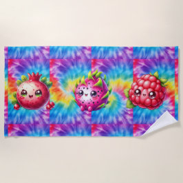 Krawatte-Dye Happy Dragon Fruit Strandtuch