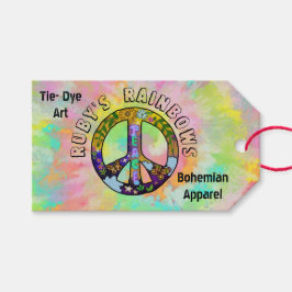 Krawatte-Dye-Kunst und Bohemische Visitenkarte für Geschenkanhänger