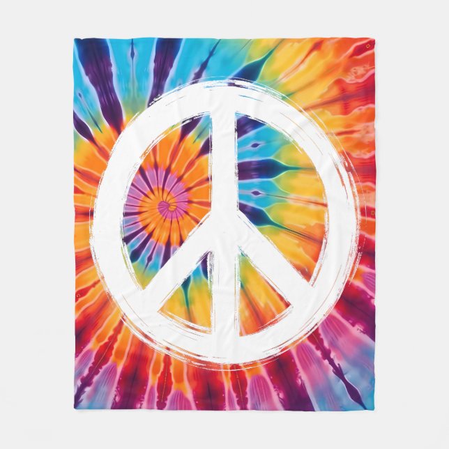 Krawatte Dye Peace Fleece Blanket (Vorderseite)