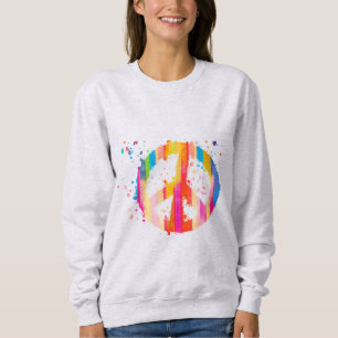 Krawatte Dye Peace Signature Hippie Bohemisch Fest Sweatshirt