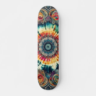 Krawatte Dye Psychedelic Circles Skateboard