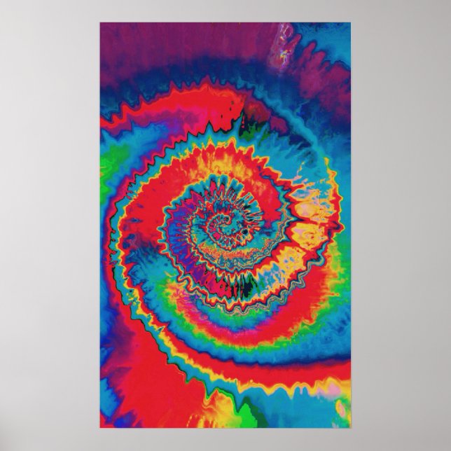 Krawatte-Dye-Spiral-Poster Poster (Vorne)