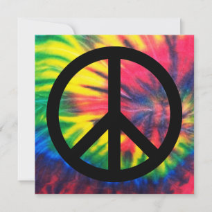 Krawatte Dyed Black Peace Sign