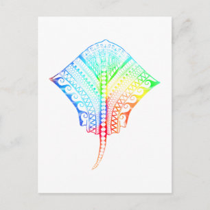 Krawatte Dyed Colors Stingray Postkarte