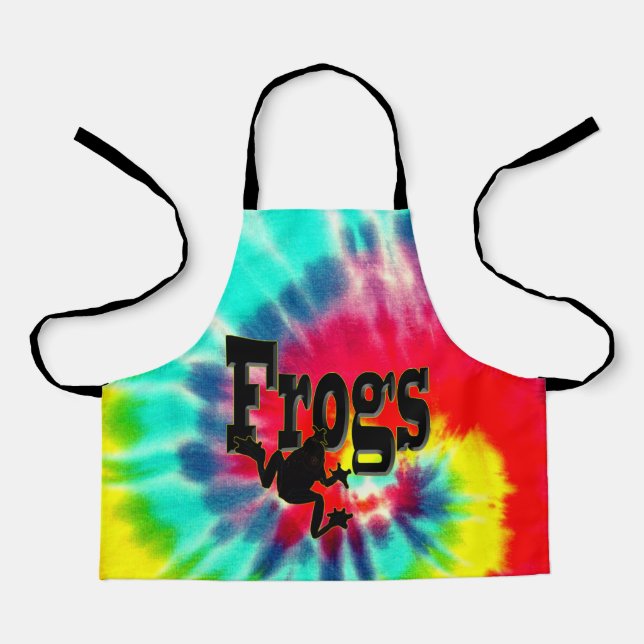 Krawatte Dyed Frog, Kinder Full Print Schürze (Vorderseite)